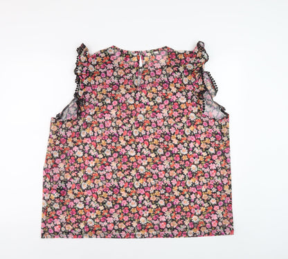 Womens UK Size 14 Lipsy Multicoloured Tunic Blouse