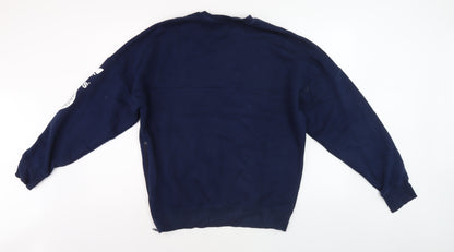 Adidas Men's Blue Graphic Pullover Sweatshirt M