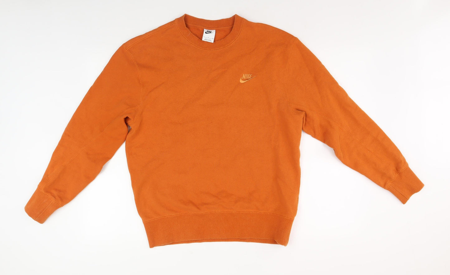 Mens UK Size S Nike Orange Pullover Sweatshirt
