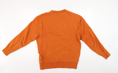 Mens UK Size S Nike Orange Pullover Sweatshirt