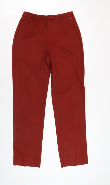 Burberry Men's Red Wool-Cashmere Classic Trousers
