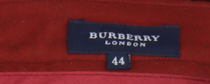 Burberry Men's Red Wool-Cashmere Classic Trousers