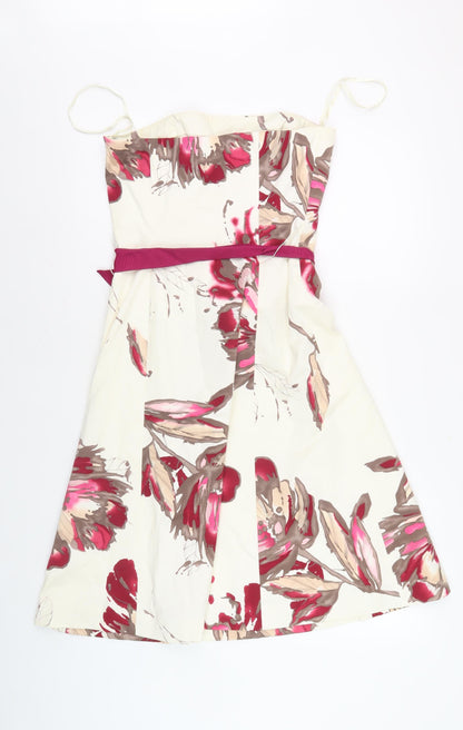 Coast Women's Multicoloured Floral A-Line Dress Size 10