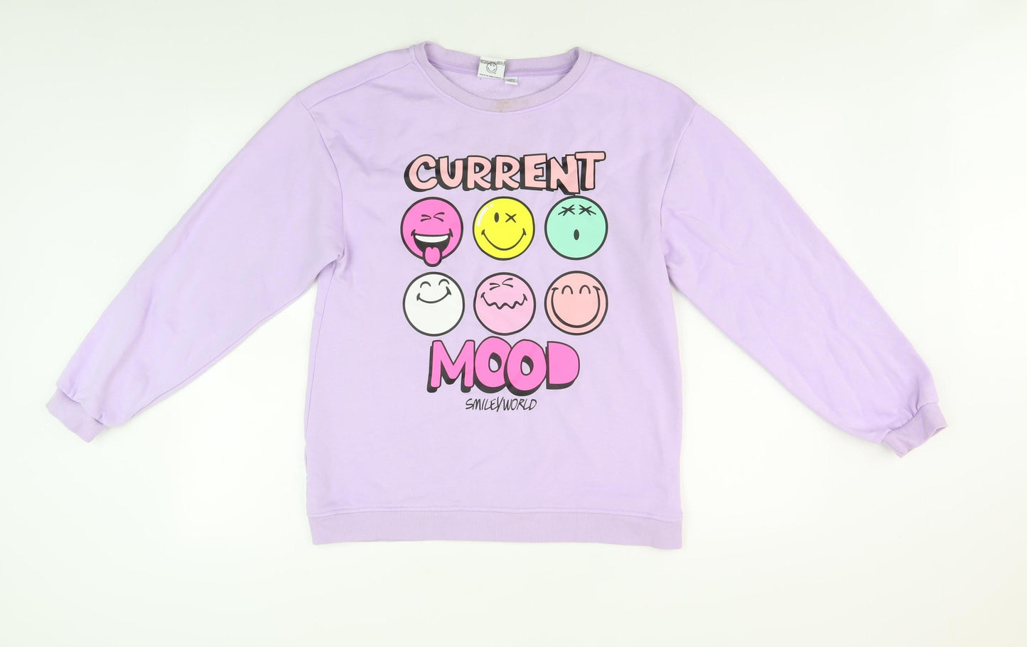 Smiley World Girls Purple Pullover Sweatshirt 13-14 Years