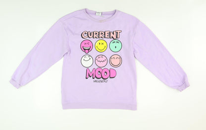 Smiley World Girls Purple Pullover Sweatshirt 13-14 Years