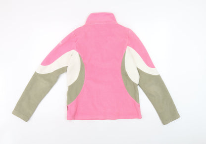 Protest Women's Pink Colourblock Fleece Sweatshirt Medium