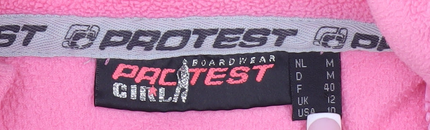 Protest Women's Pink Colourblock Fleece Sweatshirt Medium
