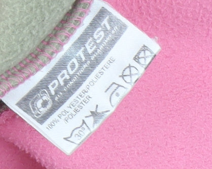 Protest Women's Pink Colourblock Fleece Sweatshirt Medium