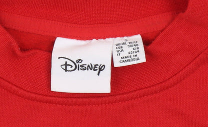 Womens UK Size S Disney Red Pullover Sweatshirt
