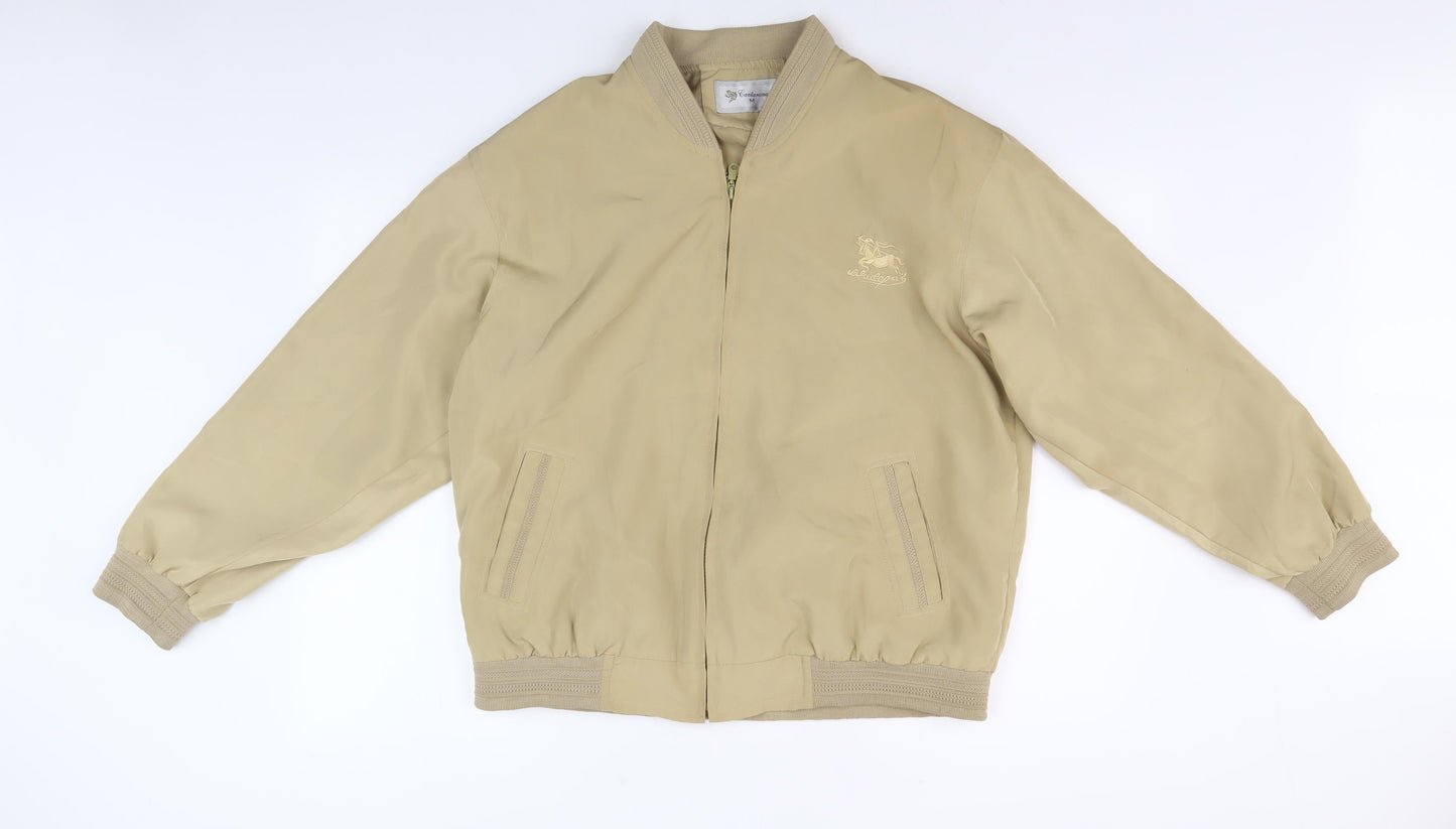 Mens UK Size M Cantarana Beige Bomber Jacket