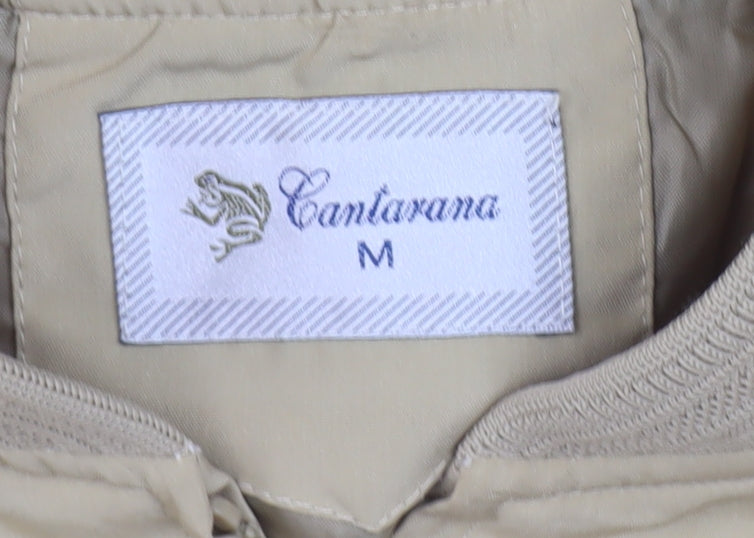 Mens UK Size M Cantarana Beige Bomber Jacket