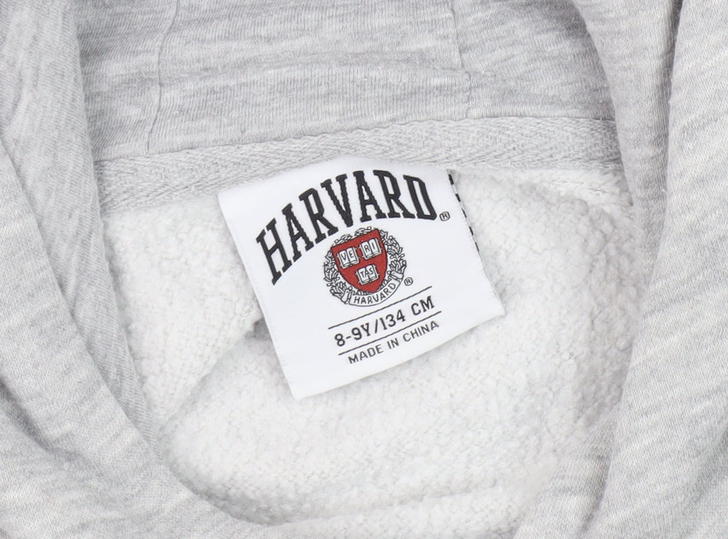 Harvard Boys Grey Pullover Hoodie Size 8-9 Years