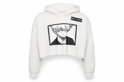 Land Seven Women's Ivory Pullover Hoodie, L, Anime Style