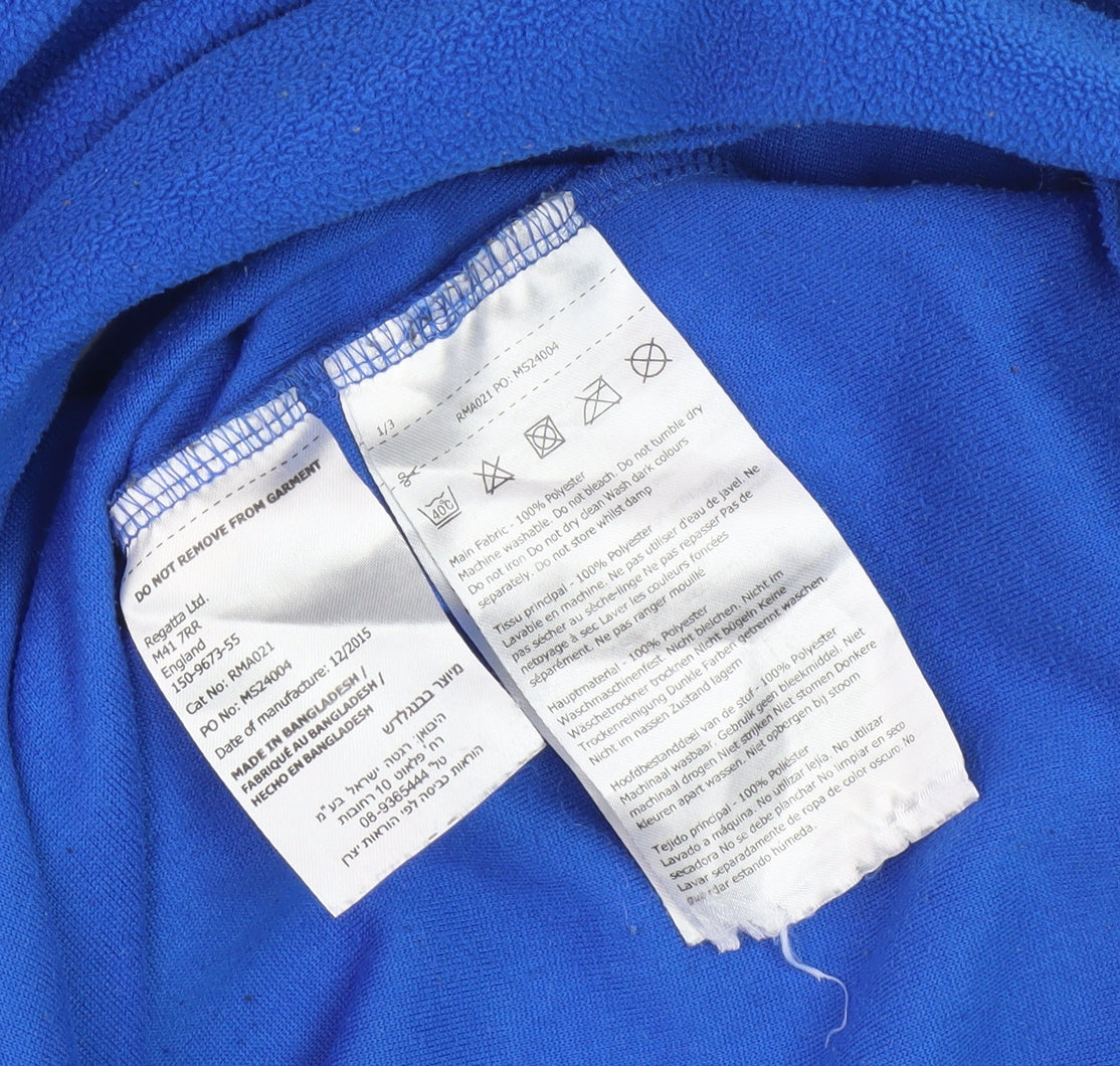 Mens UK Size M Regatta Blue Henley Sweatshirt