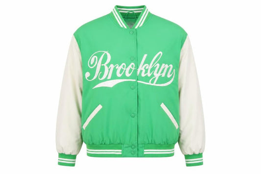Mens UK Size M Primark Green Varsity Jacket