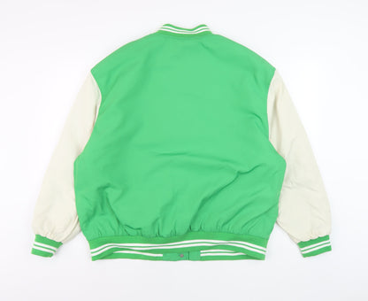 Primark Men's Green Varsity Jacket M - Stylish & Sporty