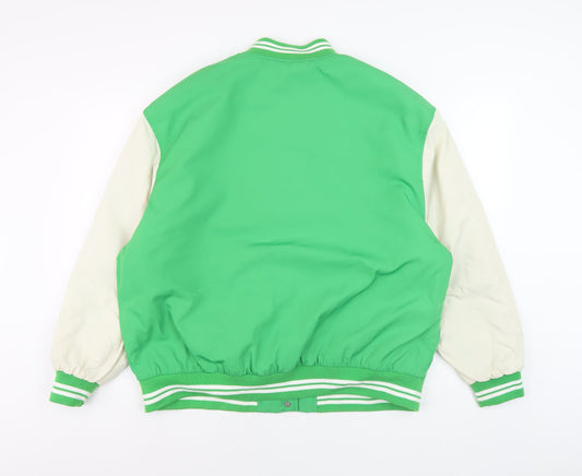 Primark Men's Green Varsity Jacket M - Stylish & Sporty