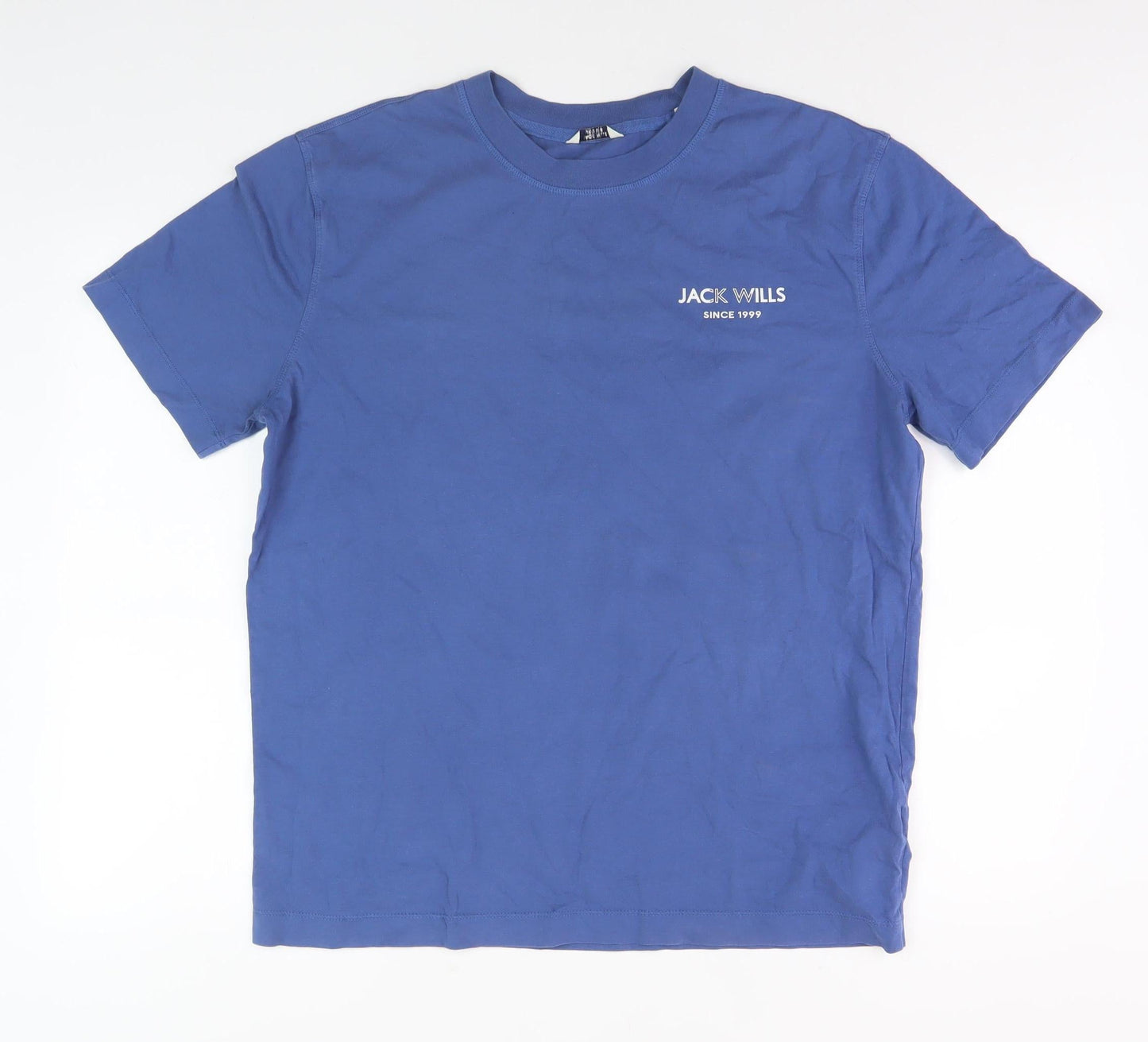 Jack Wills Men's Blue T-Shirt, Size UK10, Solid Colour