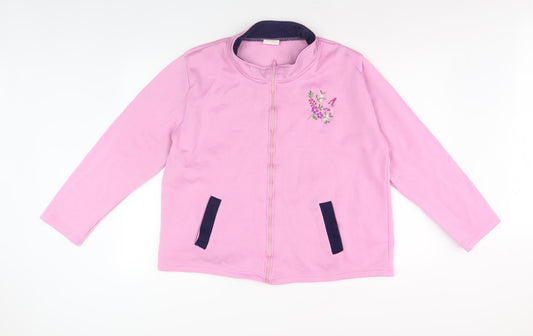 Womens UK Size 22 Anne De Lancay Pink Basic Jacket