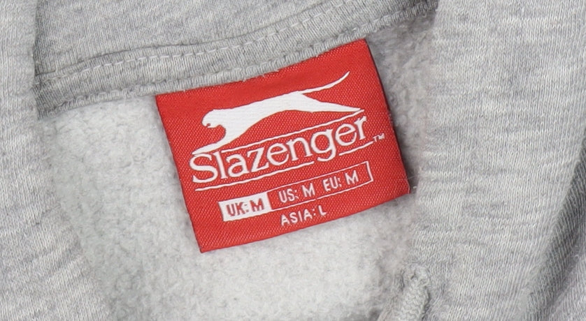 Mens UK Size M Slazenger Grey Pullover Hoodie