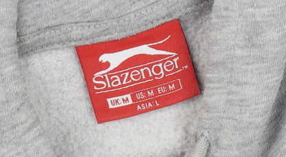 Mens UK Size M Slazenger Grey Pullover Hoodie