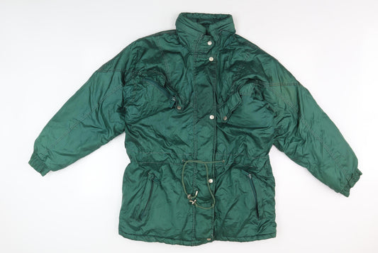 Mens UK Size S SKI STREET Green Puffer Jacket