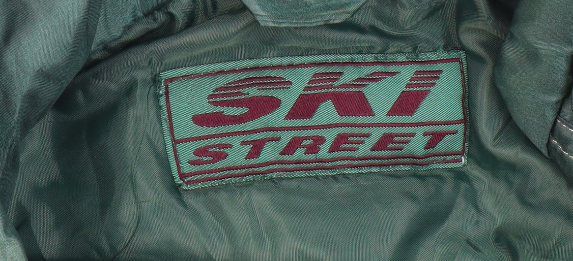 Mens UK Size S SKI STREET Green Puffer Jacket
