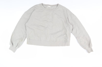 Unisex Adults UK Size M Hush Grey Pullover Sweatshirt