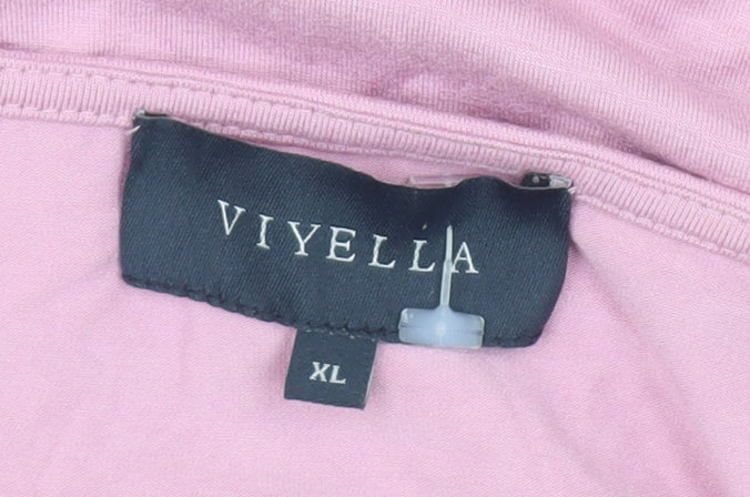 Viyella Women Pink XL 3/4 Sleeve Crew Neck T-Shirt