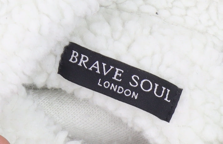 Mens UK Size XL Brave Soul White Pullover Hoodie