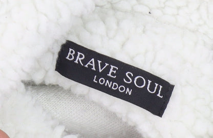 Mens UK Size XL Brave Soul White Pullover Hoodie