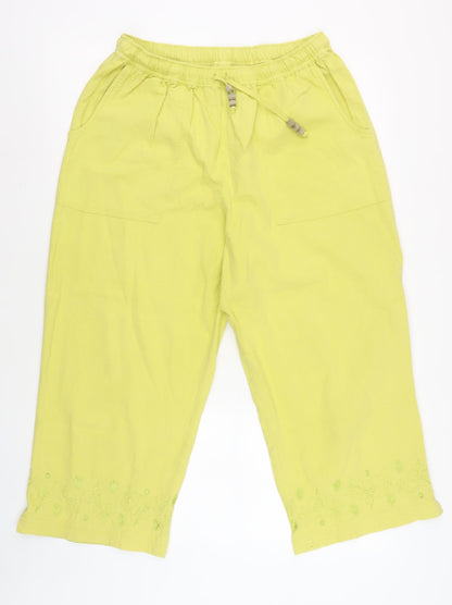 Roman Originals Women's Yellow Casual Trousers