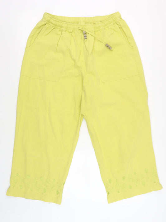 Roman Originals Women's Yellow Casual Trousers