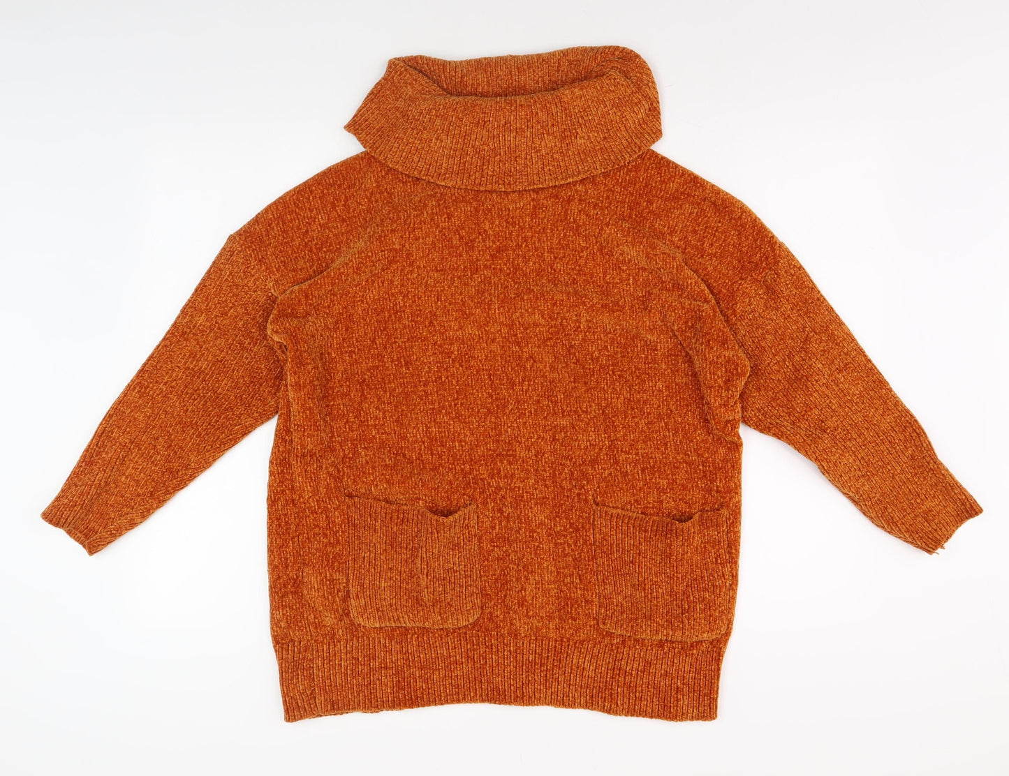 Womens UK Size M Klass Orange Pullover Jumper