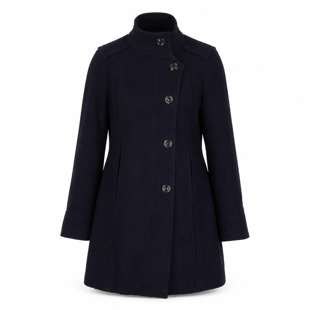 Womens UK Size 12 Zara Black Overcoat