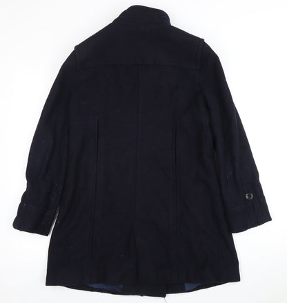 Womens UK Size 12 Zara Black Overcoat