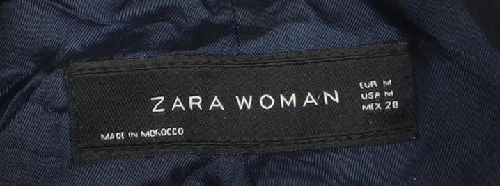 Womens UK Size 12 Zara Black Overcoat