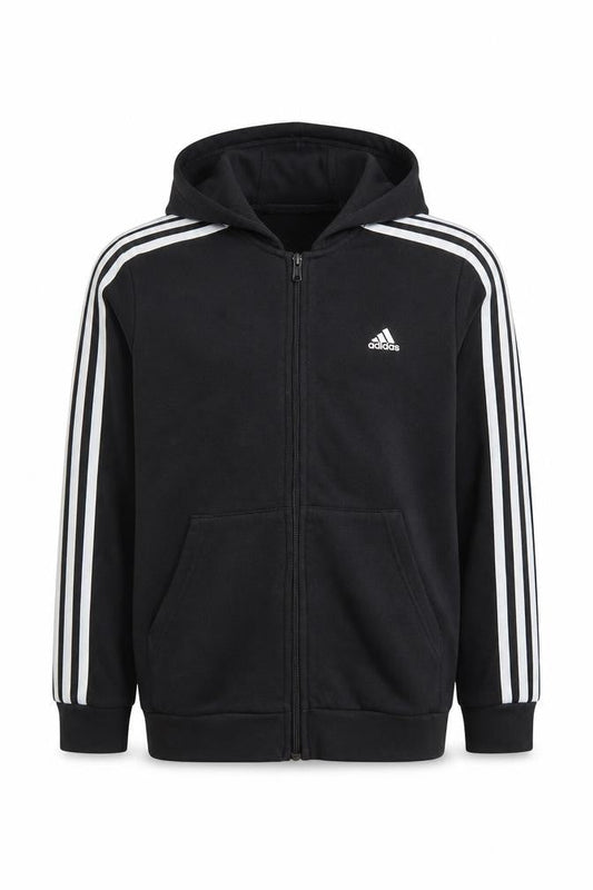 Adidas Boys Black Full Zip Hoodie 13-14 Years with Logo