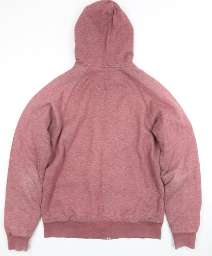 Mens UK Size M Billabong Red Full Zip Hoodie