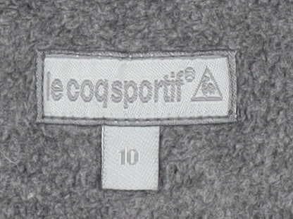 Le Coq Sportif Women's Grey Full Zip Fleece Jacket Size 10