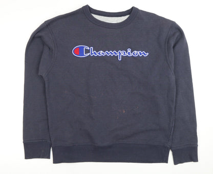Mens UK Size M Champion Blue Pullover Sweatshirt