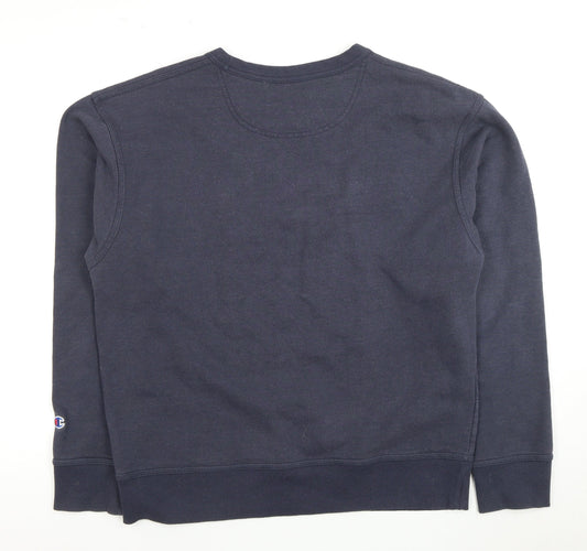 Mens UK Size M Champion Blue Pullover Sweatshirt
