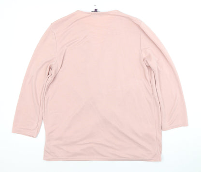 Womens UK Size S Long Tall Sally Pink Wrap Blouse