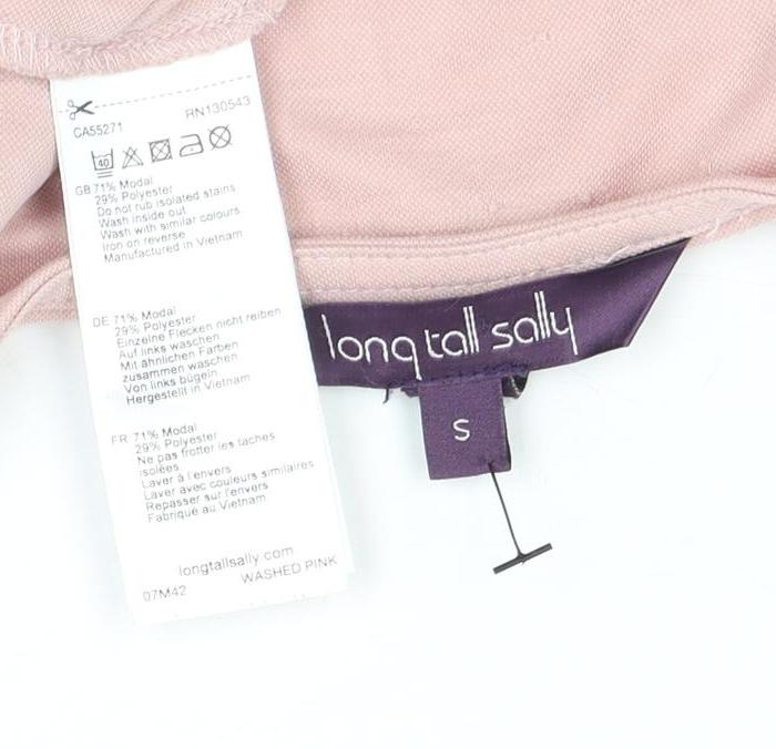 Womens UK Size S Long Tall Sally Pink Wrap Blouse