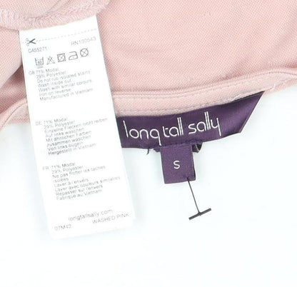 Womens UK Size S Long Tall Sally Pink Wrap Blouse