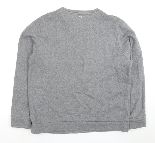 Mens UK Size L Calvin Klein Grey Pullover Sweatshirt