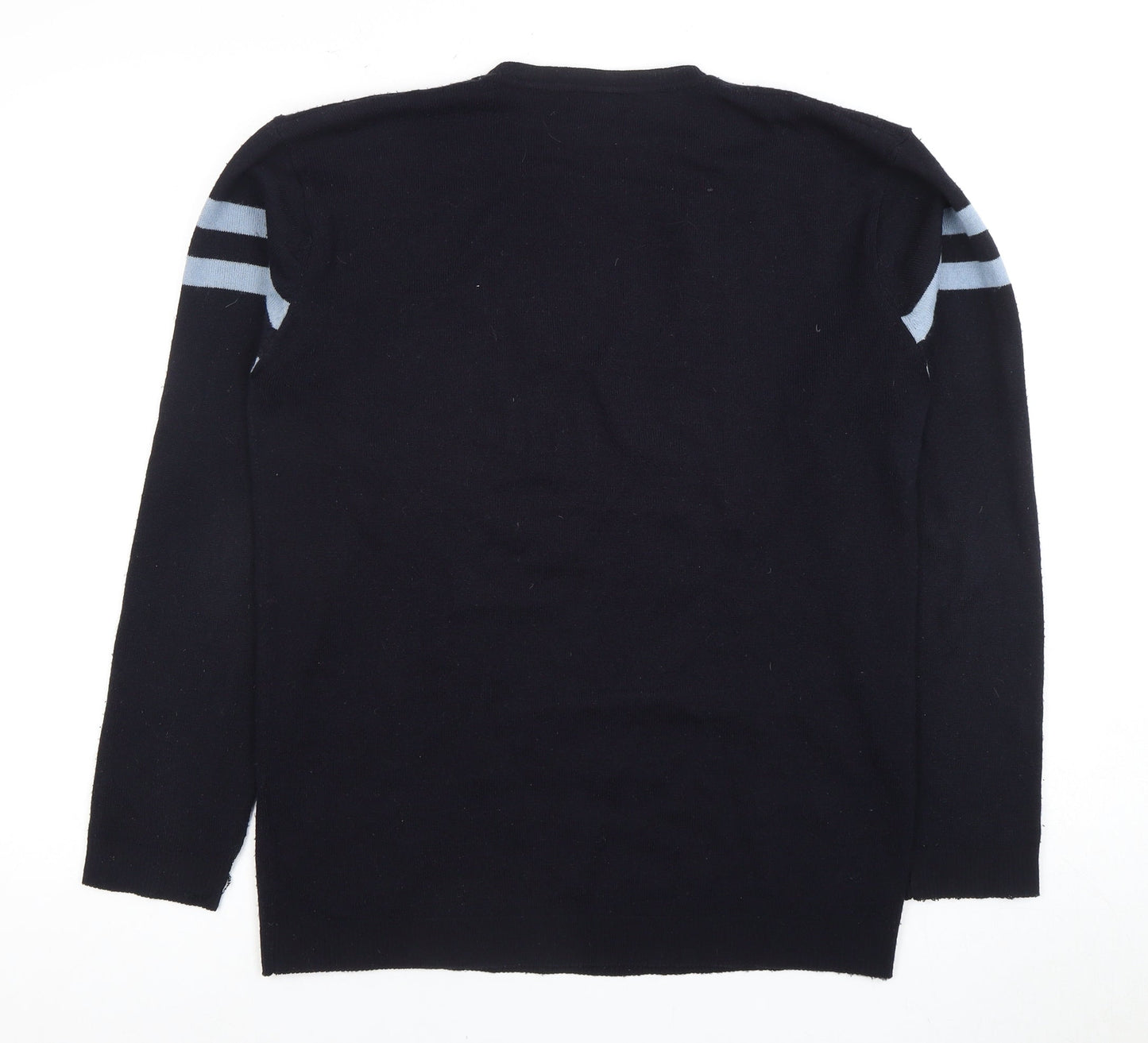 LUCA Men's Black Pullover Jumper, L, Crew Neck