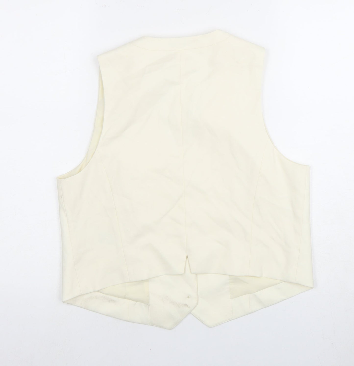 Ivory Wool Blend Suit Waistcoat Women Size 12