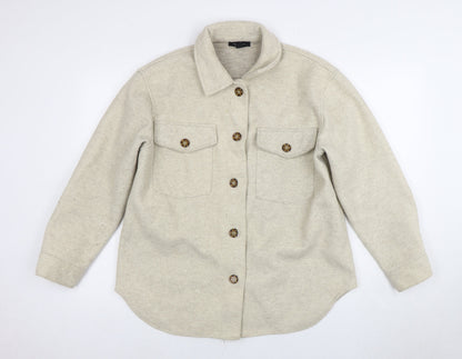 Womens UK Size 12 New Look Beige Basic Jacket