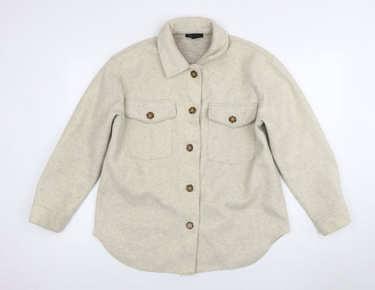 New Look Women's Beige Long Sleeve Jacket, Size 12